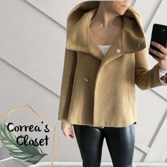 SOLD Camel Peacoat Zara - Picture 1 of 4